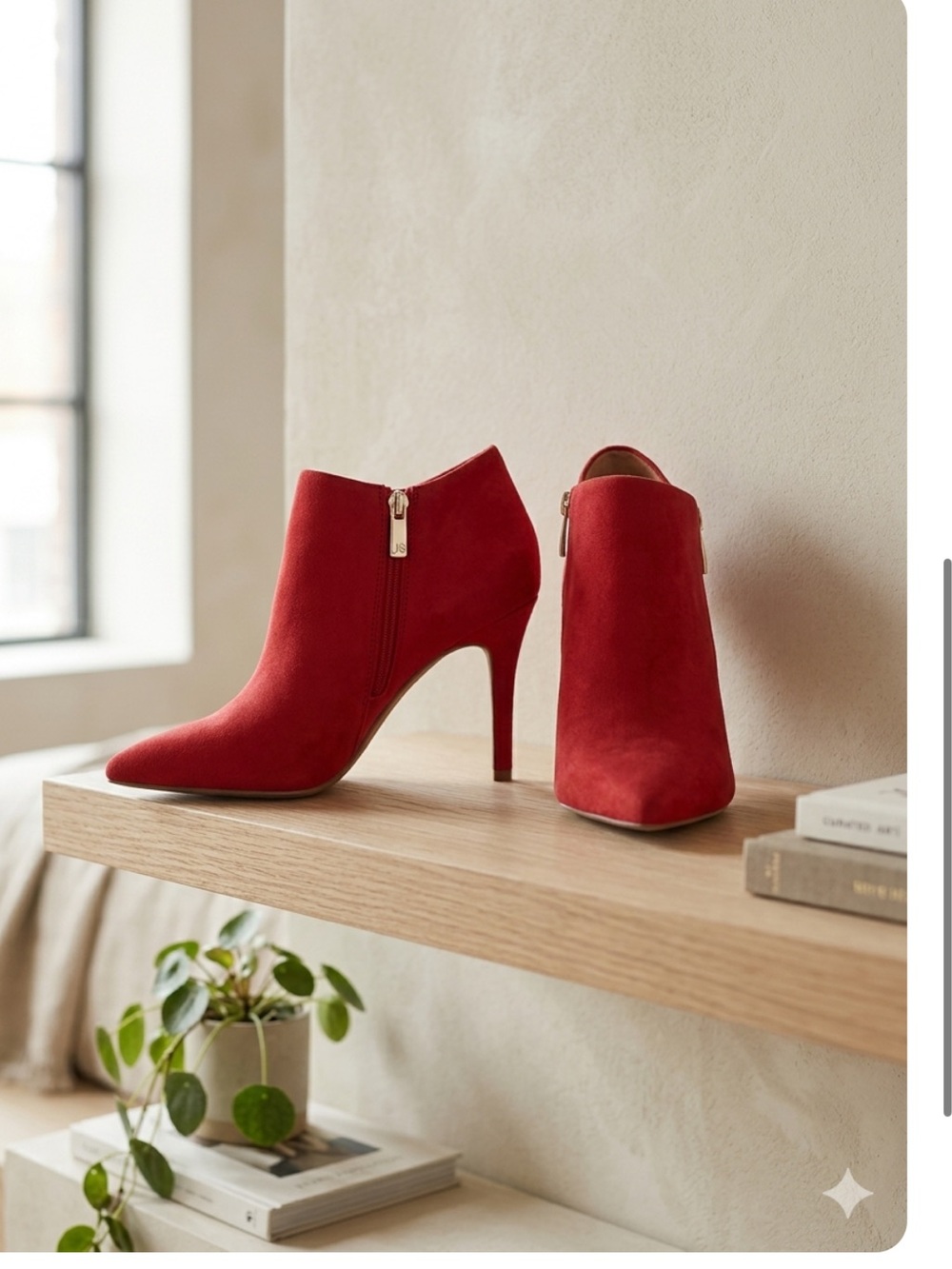 Jessica Simpson Averna Red Stiletto Booties | Spring Statement Heel - Sz 9.5"